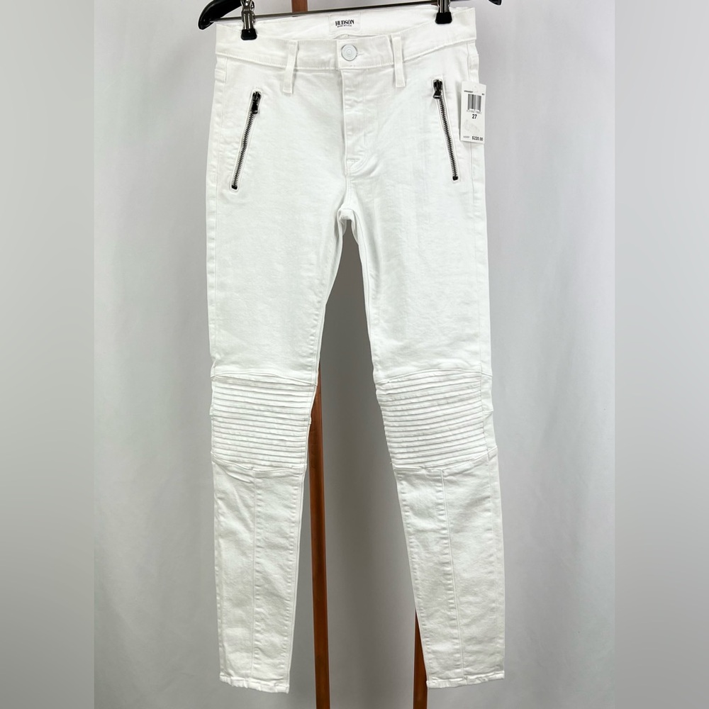 NWT White Hudson Moto Stretchy & Comfy Skinny Jeans